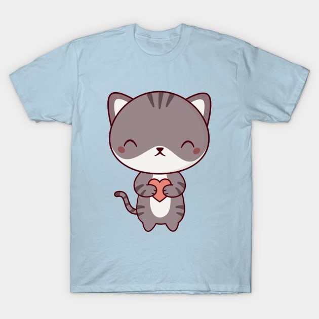 Kawaii Cute Kitten Cat T-Shirt by happinessinatee